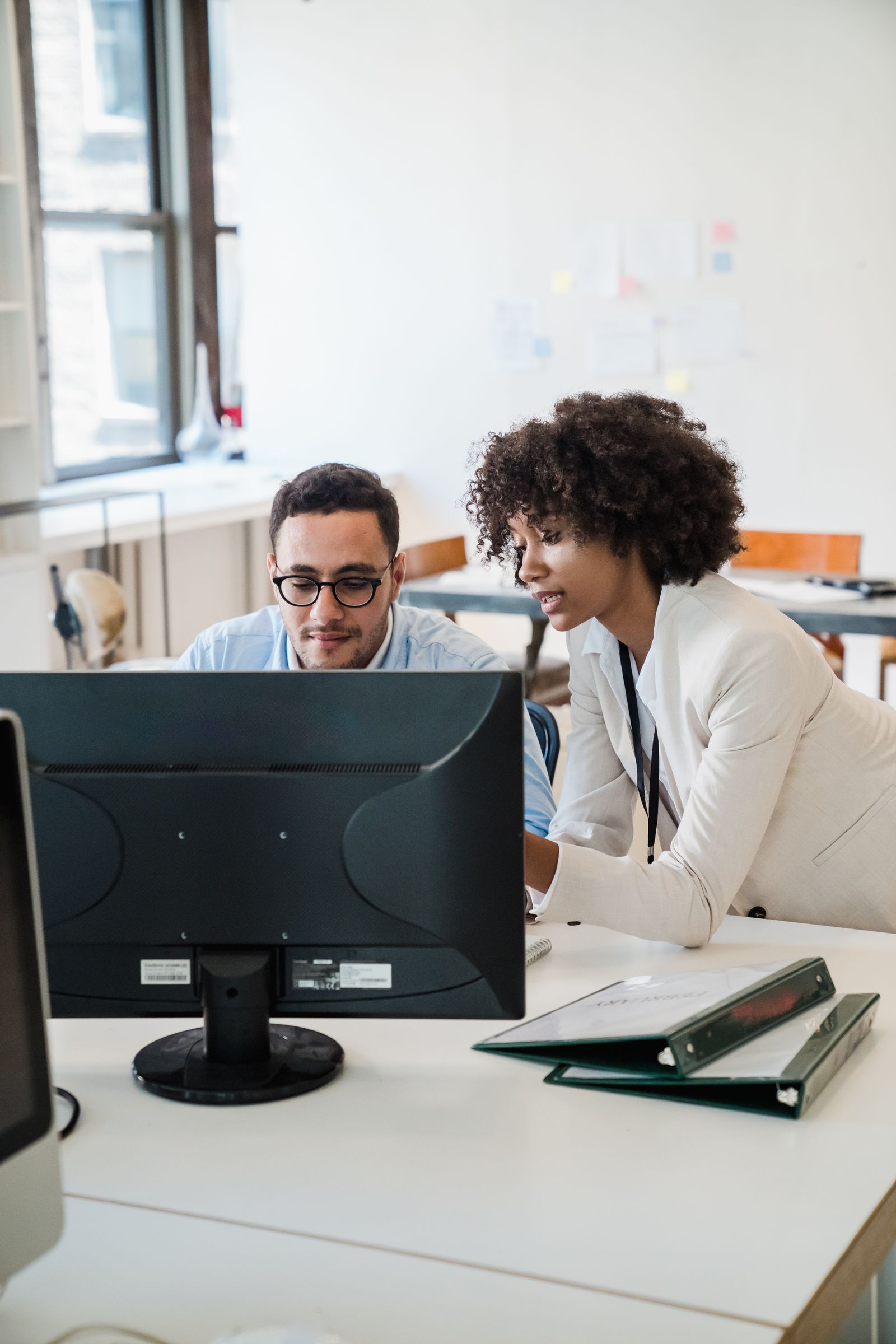 Engineering team working in a secure office environment