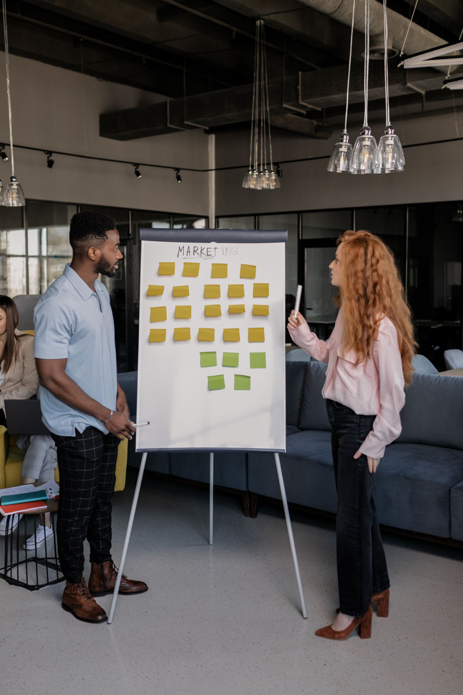 Engineers pairing during a working session